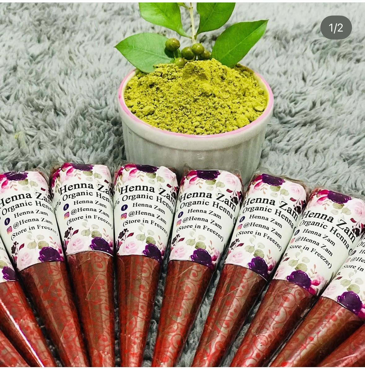Natural handmade henna cones for sale with nationwide delivery.